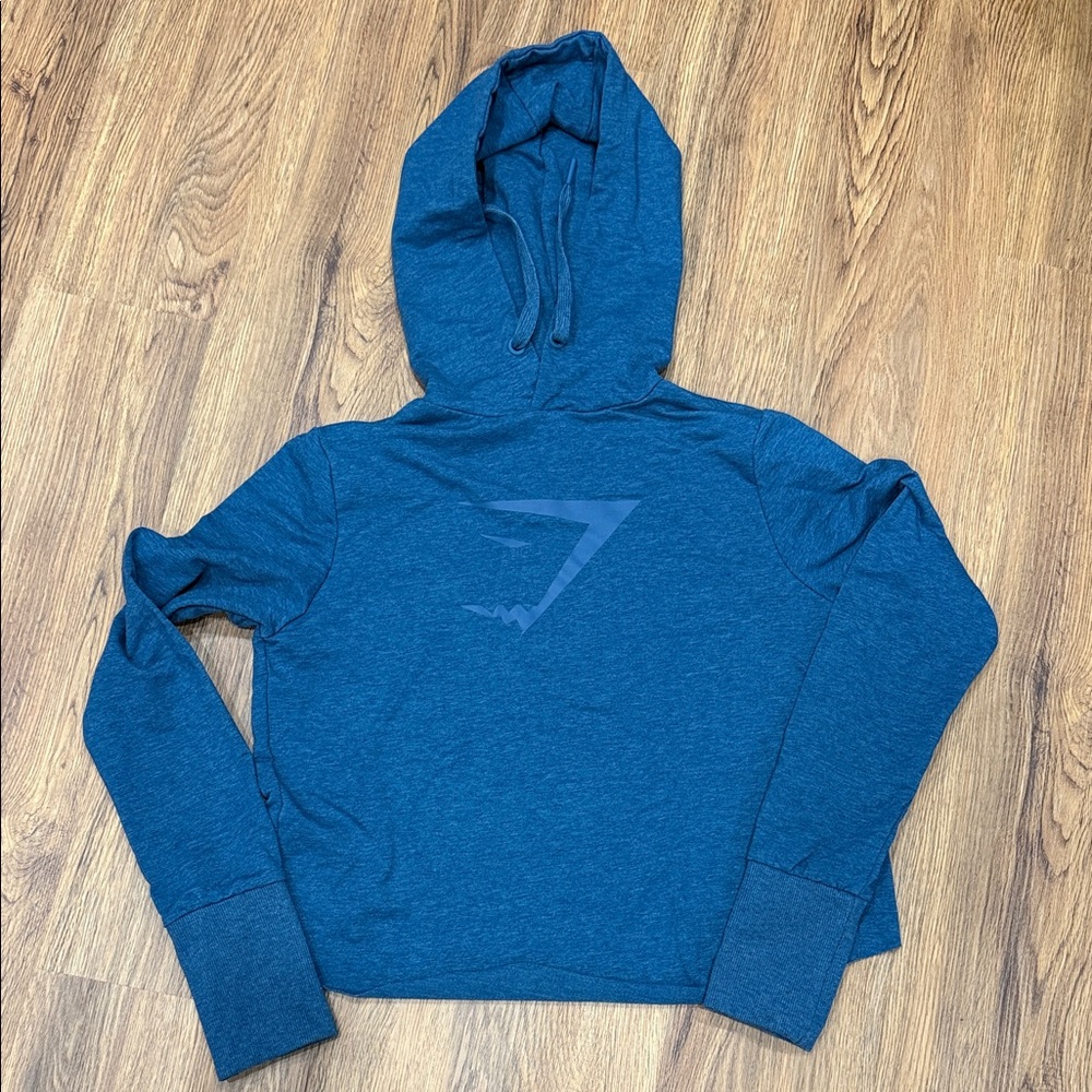 Gymshark Teal Cropped Hoodie